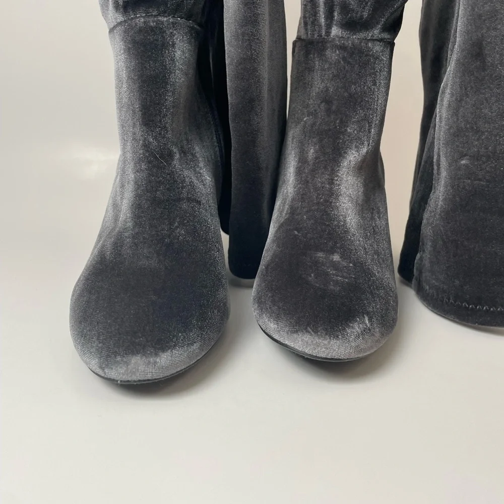 Aldo Black Velvet Knee-High Boots Size 7